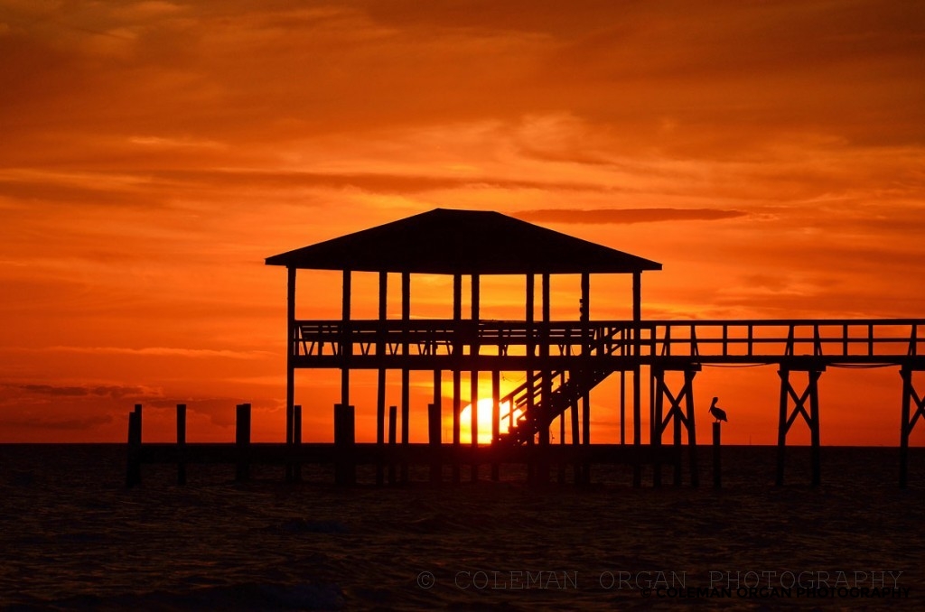 Dock in sunset